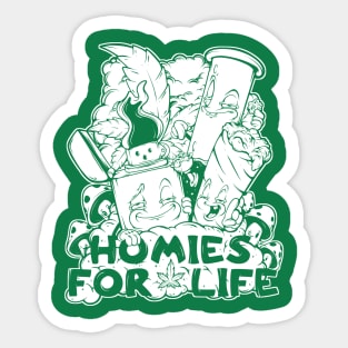 Homies For Life Weed Smoker 420 Stoner Bong Shrooms Sticker